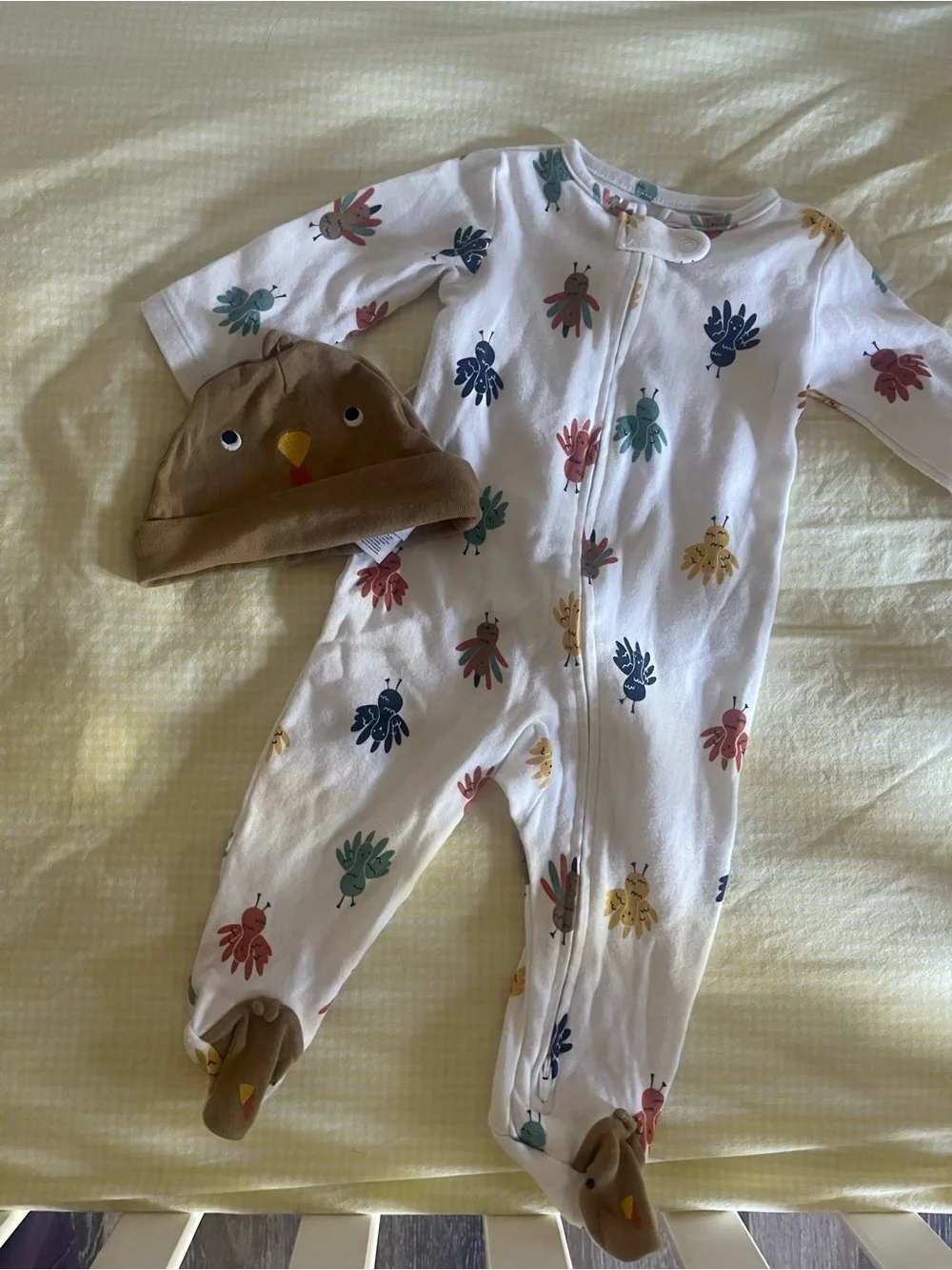 Carters Thanksgiving pj with beanie